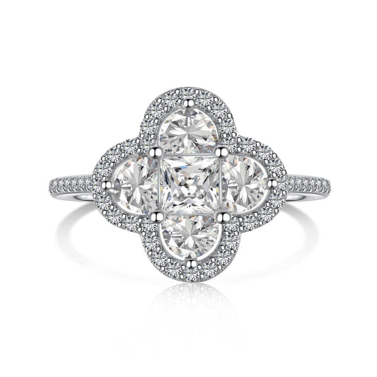 [Rosla]Luxurious Eternity Flower Shape Banquet Ring
