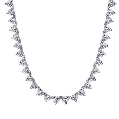 [Rosla]Ornate Heart Cut Tennis Necklace