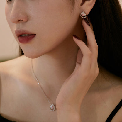 [Rosla]Sparkling Delicate Water Drop Shape Daily Earrings