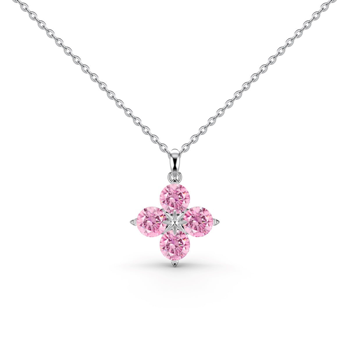 [Rosla]Four-Leaf Clover And Eight-Pointed Star Necklace