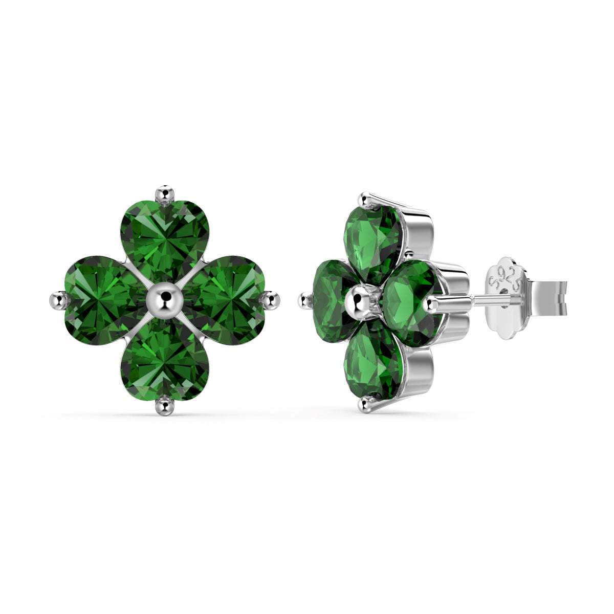 [Rosla]Four-Leaf Clover Ball Earrings