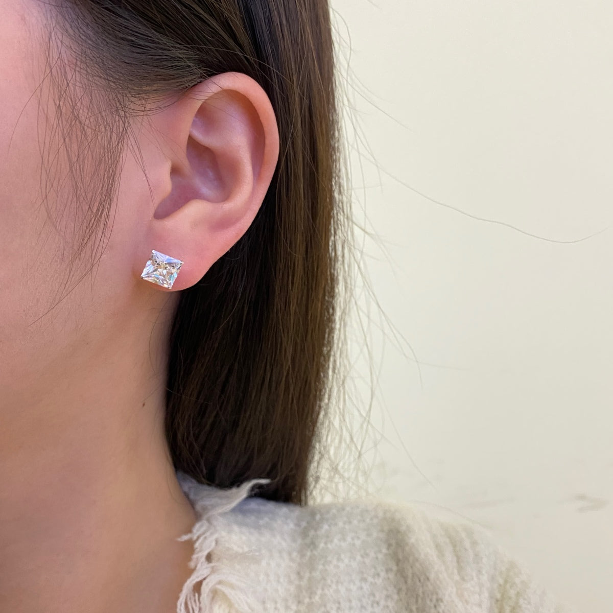 [Rosla]Ornate Square Shape Earrings