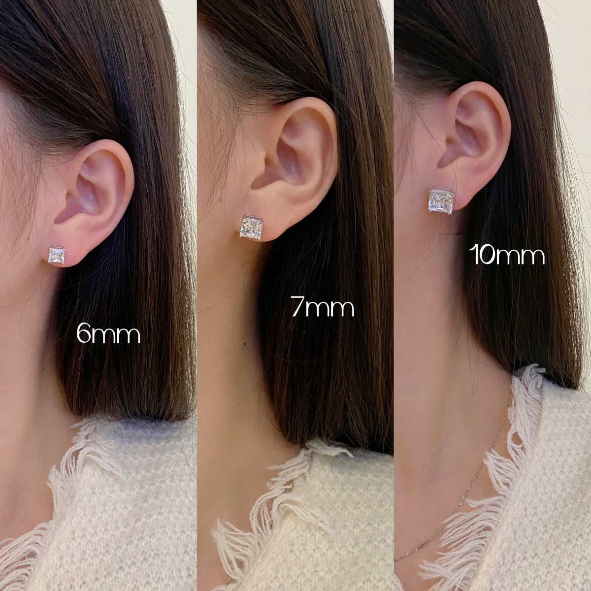 [Rosla]Delicate Square Shape Earrings