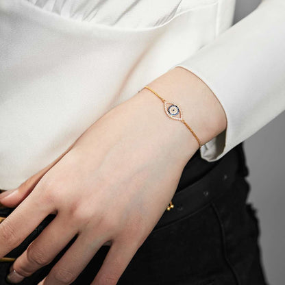 [Rosla]Dazzling Eye Shape Necklace