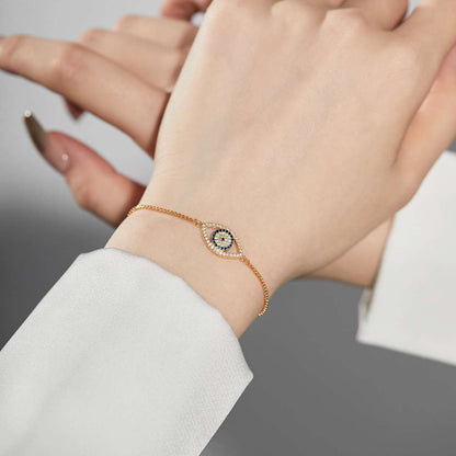 [Rosla]Dazzling Eye Shape Necklace