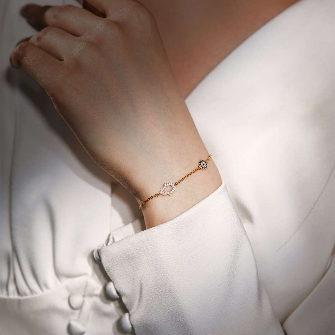 [Rosla]Gost Shape & Round Shape Necklace