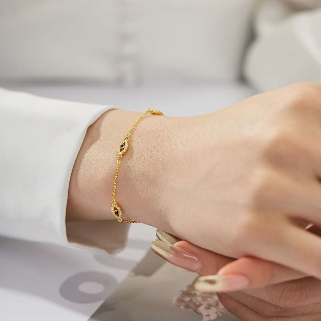 [Rosla]Evil Eye Shape Pendent Necklace