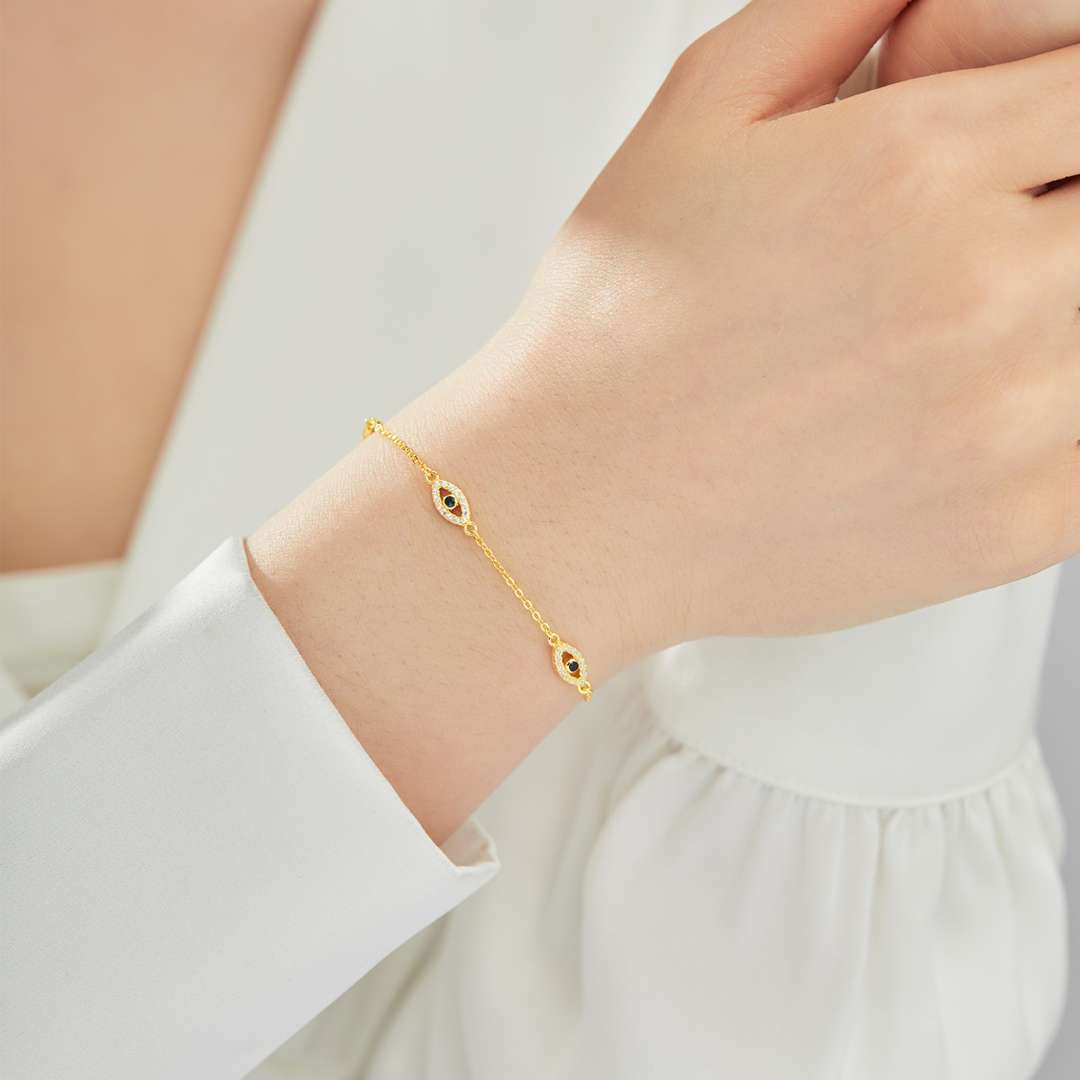 [Rosla]Evil Eye Shape Pendent Necklace