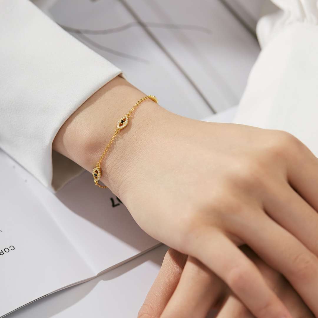 [Rosla]Evil Eye Shape Pendent Necklace