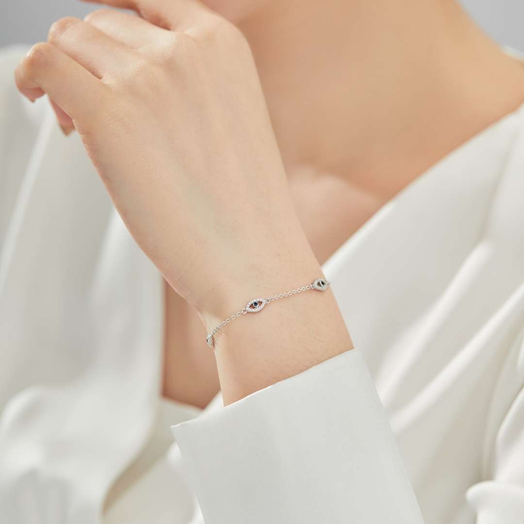 [Rosla]Evil Eye Shape Pendent Necklace