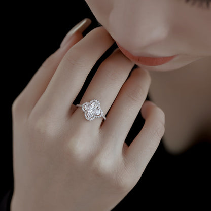 [Rosla]Luxurious Eternity Flower Shape Banquet Ring