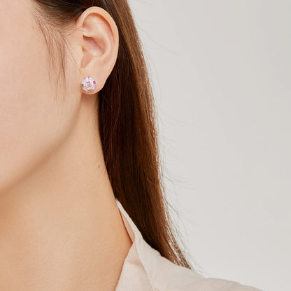 [Rosla]Ornate Colorful Octagon Shape Daily Earrings