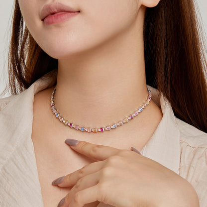 [Rosla]Radiant Colorful Rainbow Necklace
