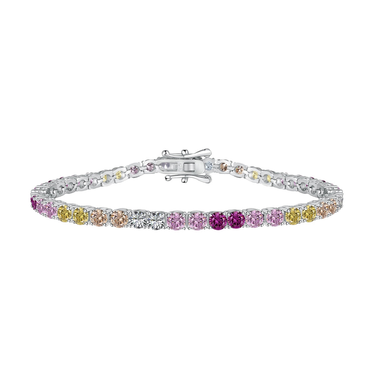 [Rosla]Radiant Colorful Round Cut Tennis Bracelet