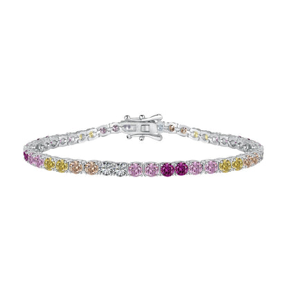 [Rosla]Radiant Colorful Round Cut Tennis Bracelet