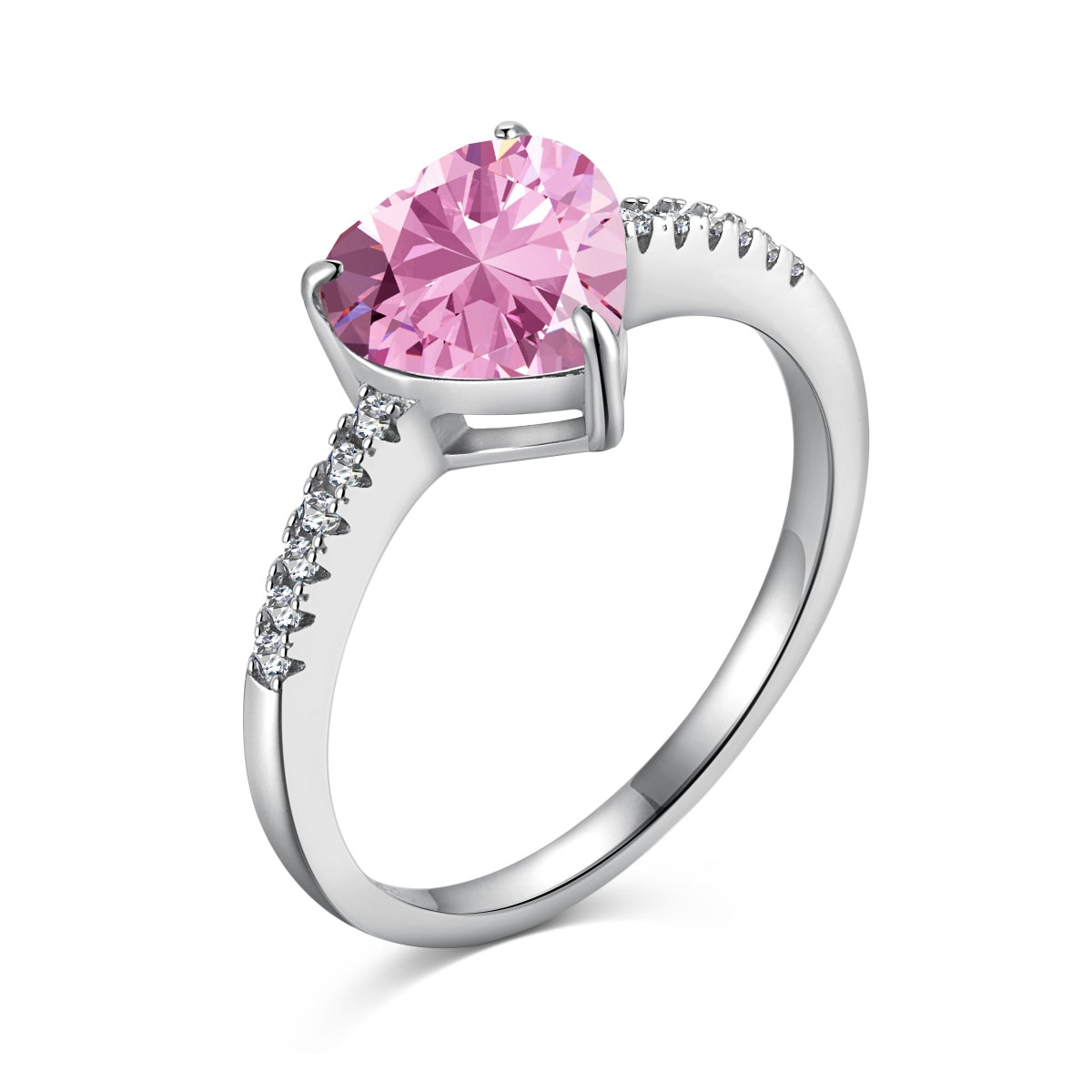 [Rosla]2.0 Carat Dazzling Lustrous Heart Cut Lover Ring