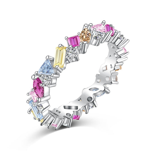 [Rosla]Dazzling Polychromatic Multi cut Daily Ring