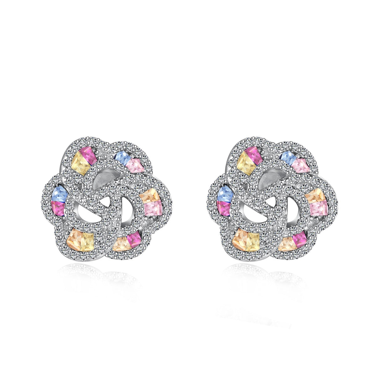 [Rosla]Exquisite Flower Shape Daily Earrings