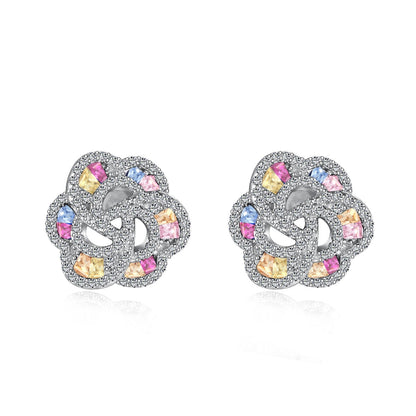 [Rosla]Exquisite Flower Shape Daily Earrings