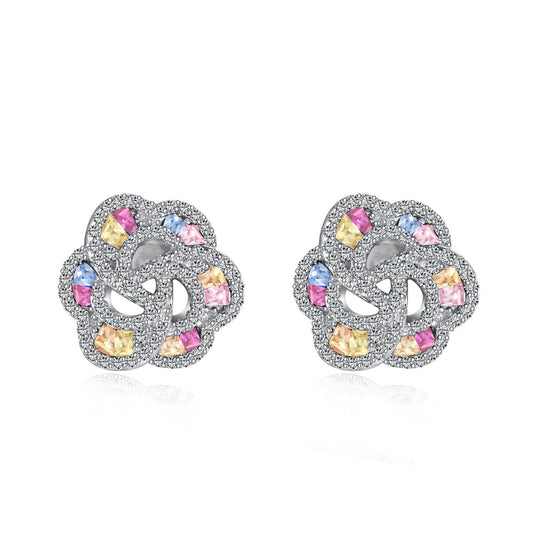 [Rosla]Exquisite Flower Shape Daily Earrings