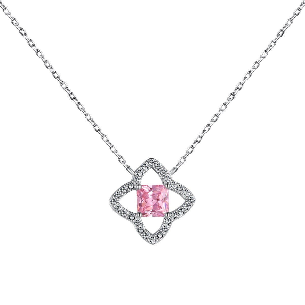 [Rosla]Exquisite Flower Shape Princess Cut Necklace