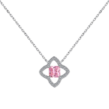 [Rosla]Exquisite Flower Shape Princess Cut Necklace