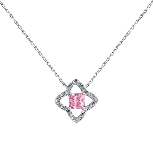 [Rosla]Exquisite Flower Shape Princess Cut Necklace