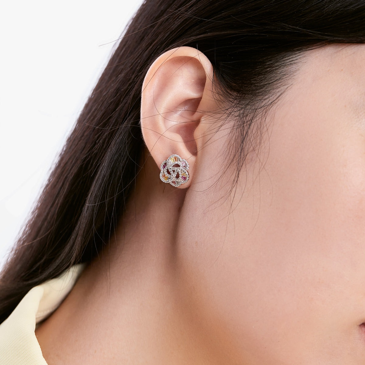 [Rosla]Exquisite Flower Shape Daily Earrings