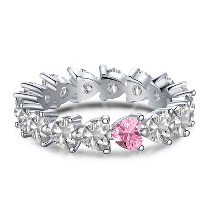 [Rosla]0.25 Carat Radiant Romance Heart Cut Lover Ring
