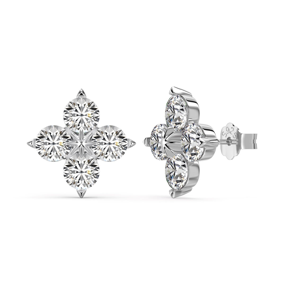 [Rosla]Four-Leaf Clover Eight-Pointed Star Earrings