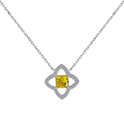 [Rosla]Exquisite Flower Shape Princess Cut Necklace