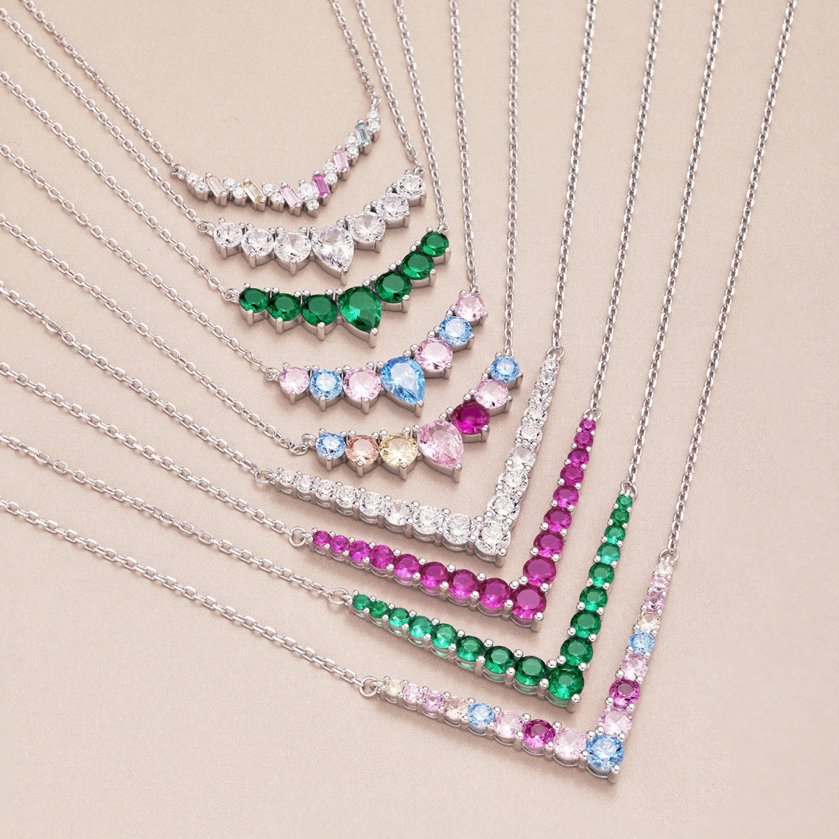 [Rosla]Dazzling Rainbow Necklace