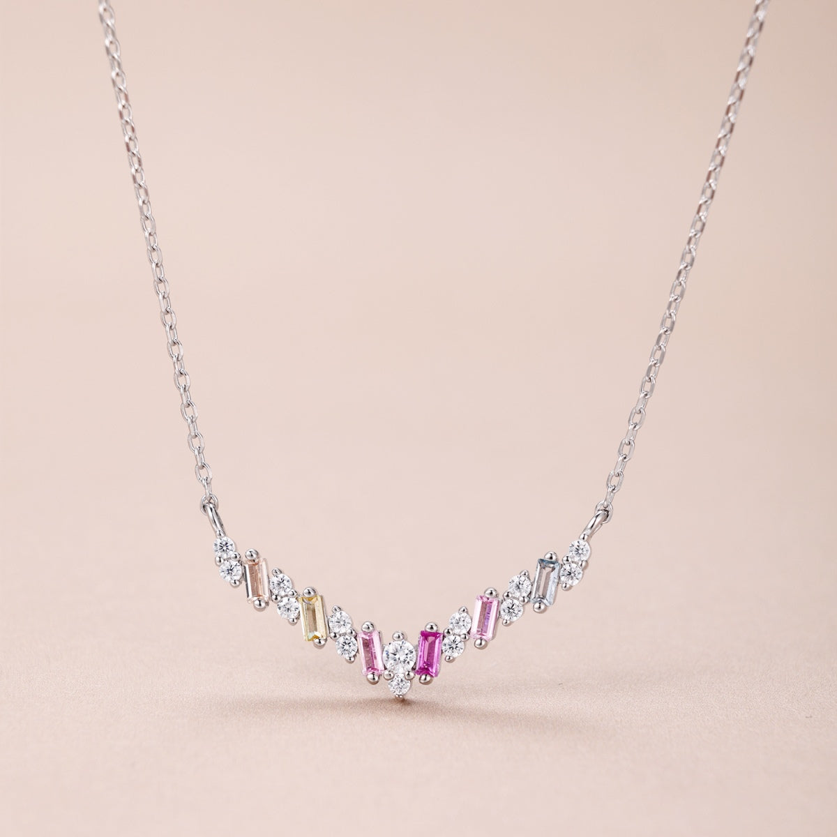 [Rosla]Dazzling Rainbow Necklace