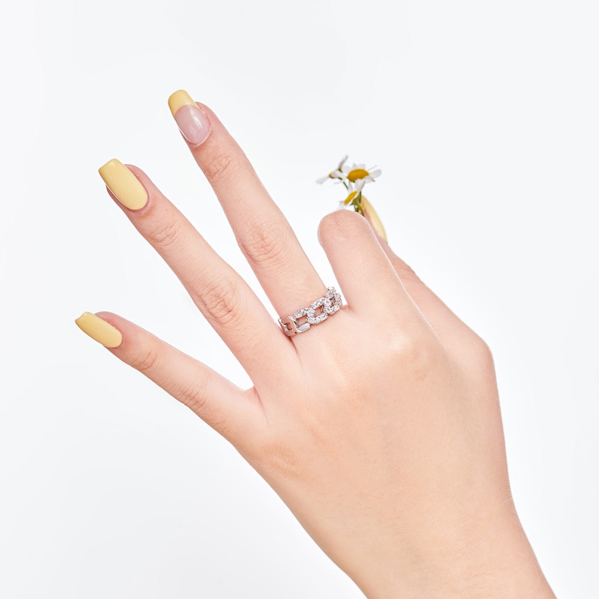 [Rosla]Sparkling Vibrant Emerald Cut Daily Ring