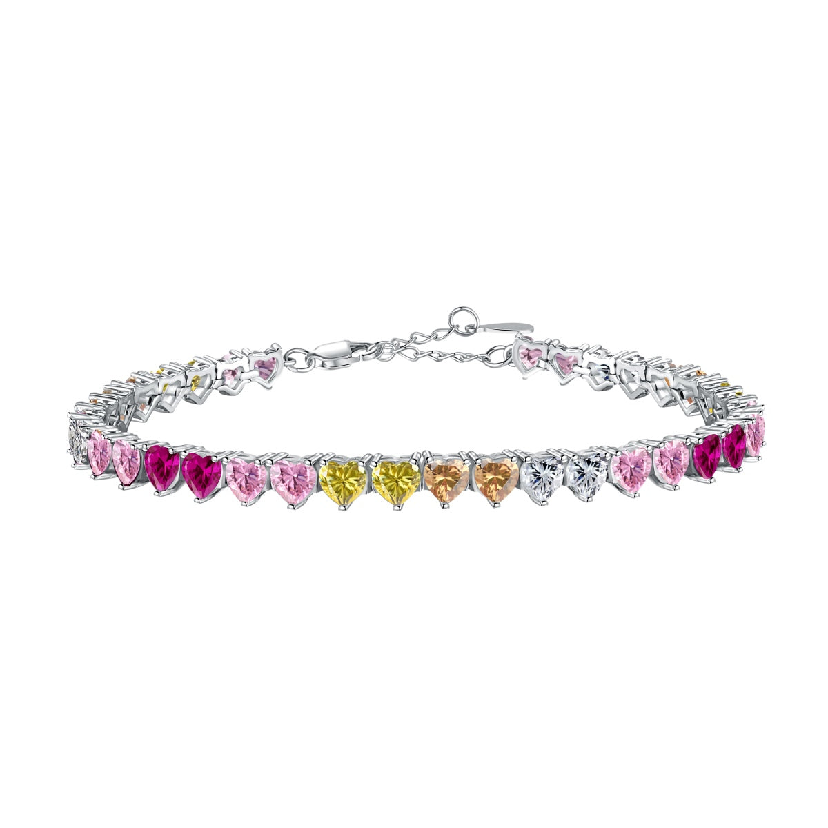 [Rosla]Luxurious Colorful Romantic Heart Shape Lover Bracelet