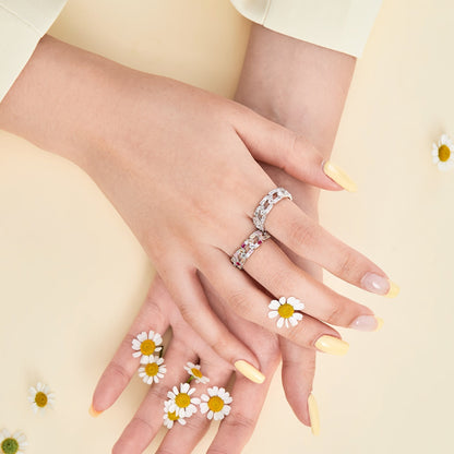 [Rosla]Sparkling Vibrant Emerald Cut Daily Ring