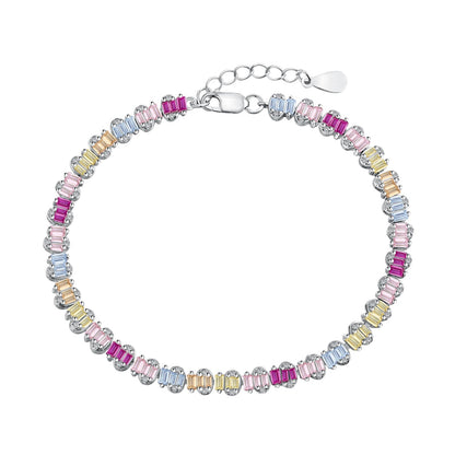 [Rosla]Delicate Colorful Emerald Cut Party Bracelet