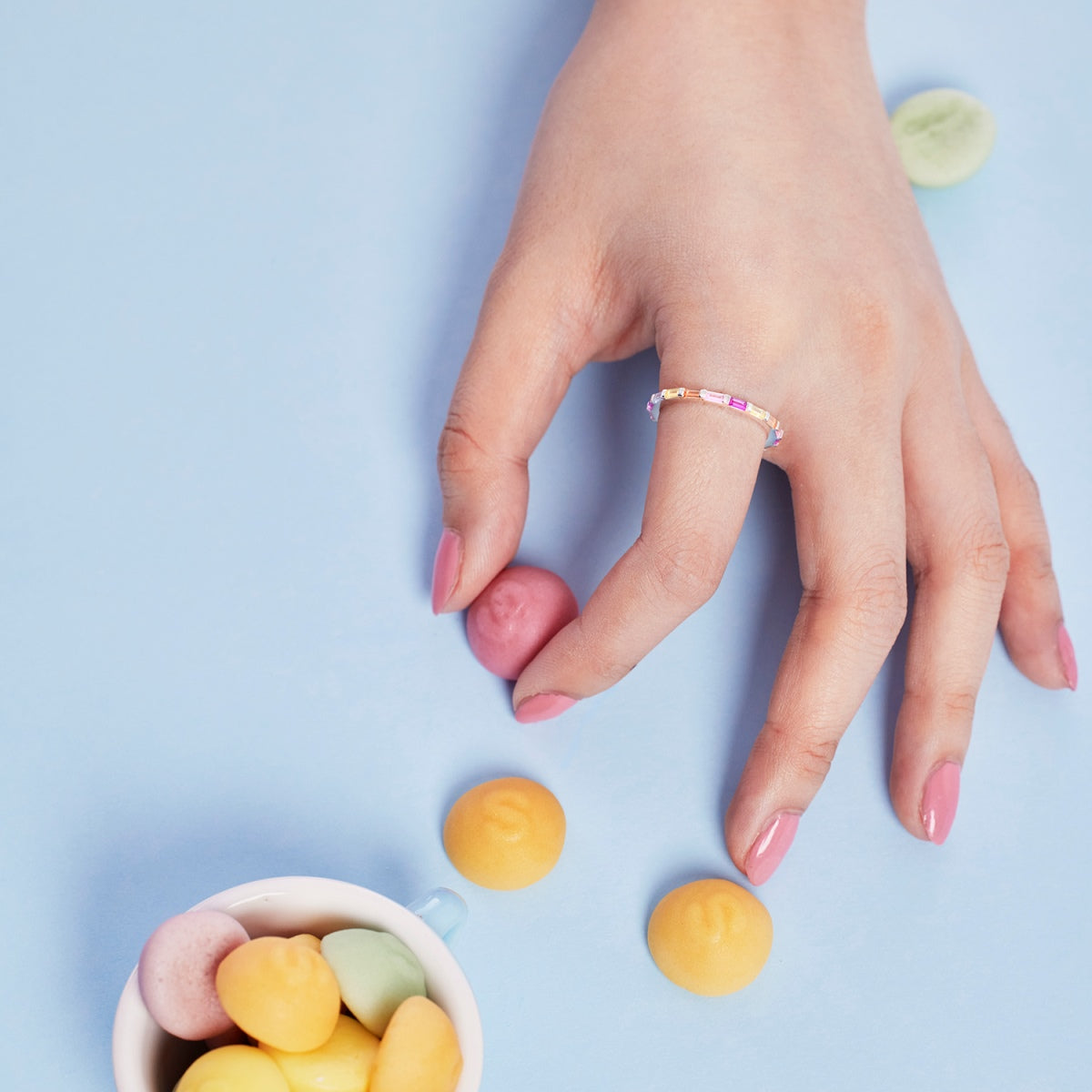 [Rosla]Lively In Shades Elegant Radiant Cut Daily Ring