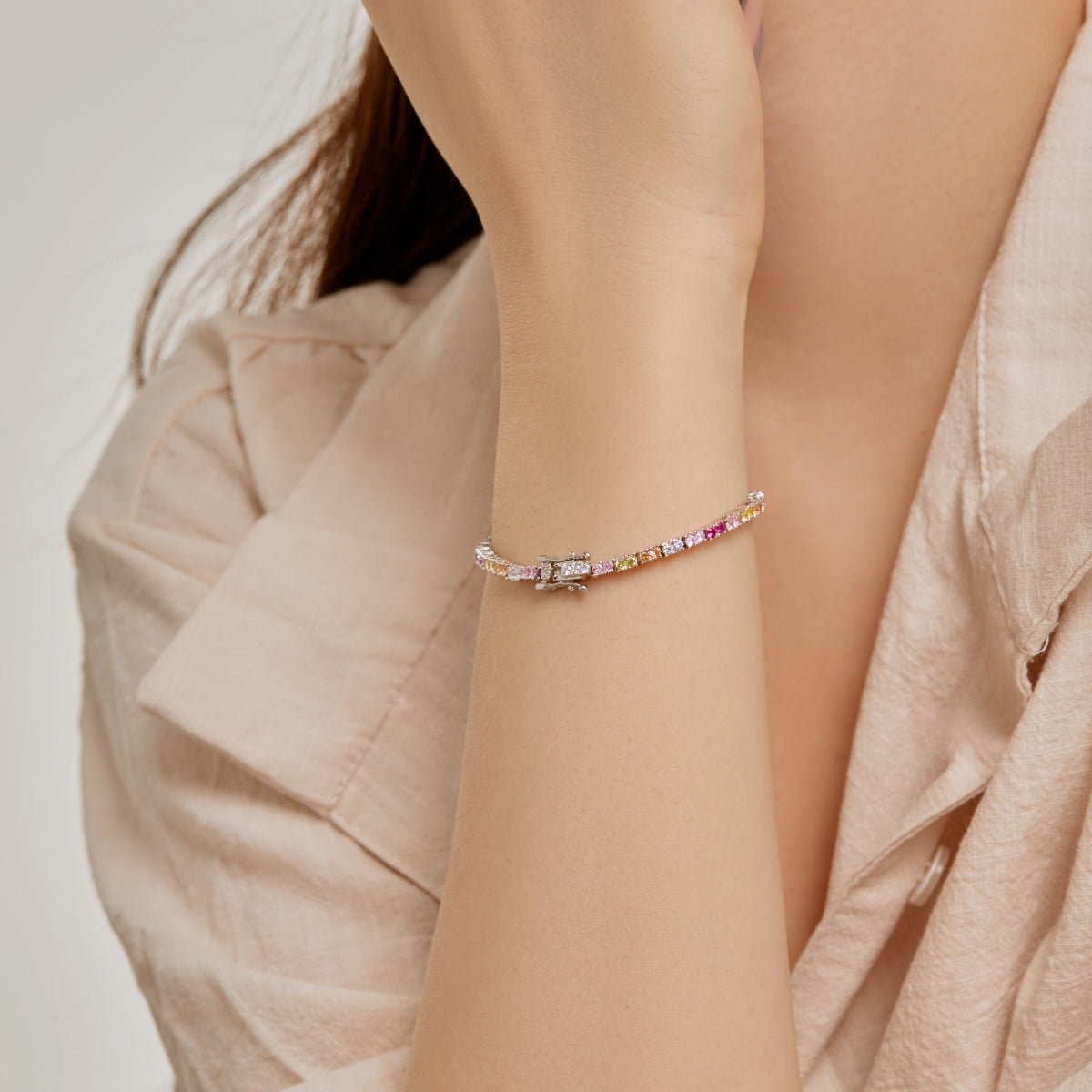 [Rosla]Delicate Romantic Heart Shape Lover Bracelet