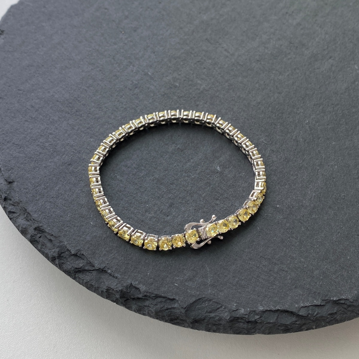 [Rosla]Ornate Dazzling Round Cut Tennis Bracelet