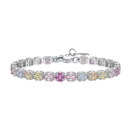 [Rosla]Delicate Colorful Emerald Cut Daily Bracelet