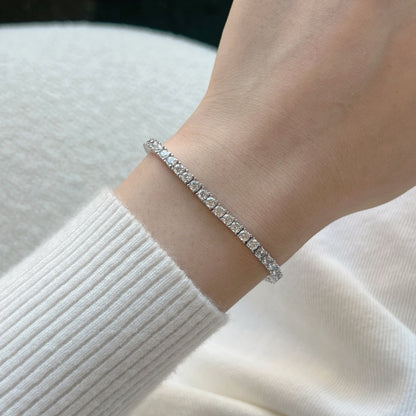 [Rosla]Dainty Charming Round Cut Tennis Bracelet