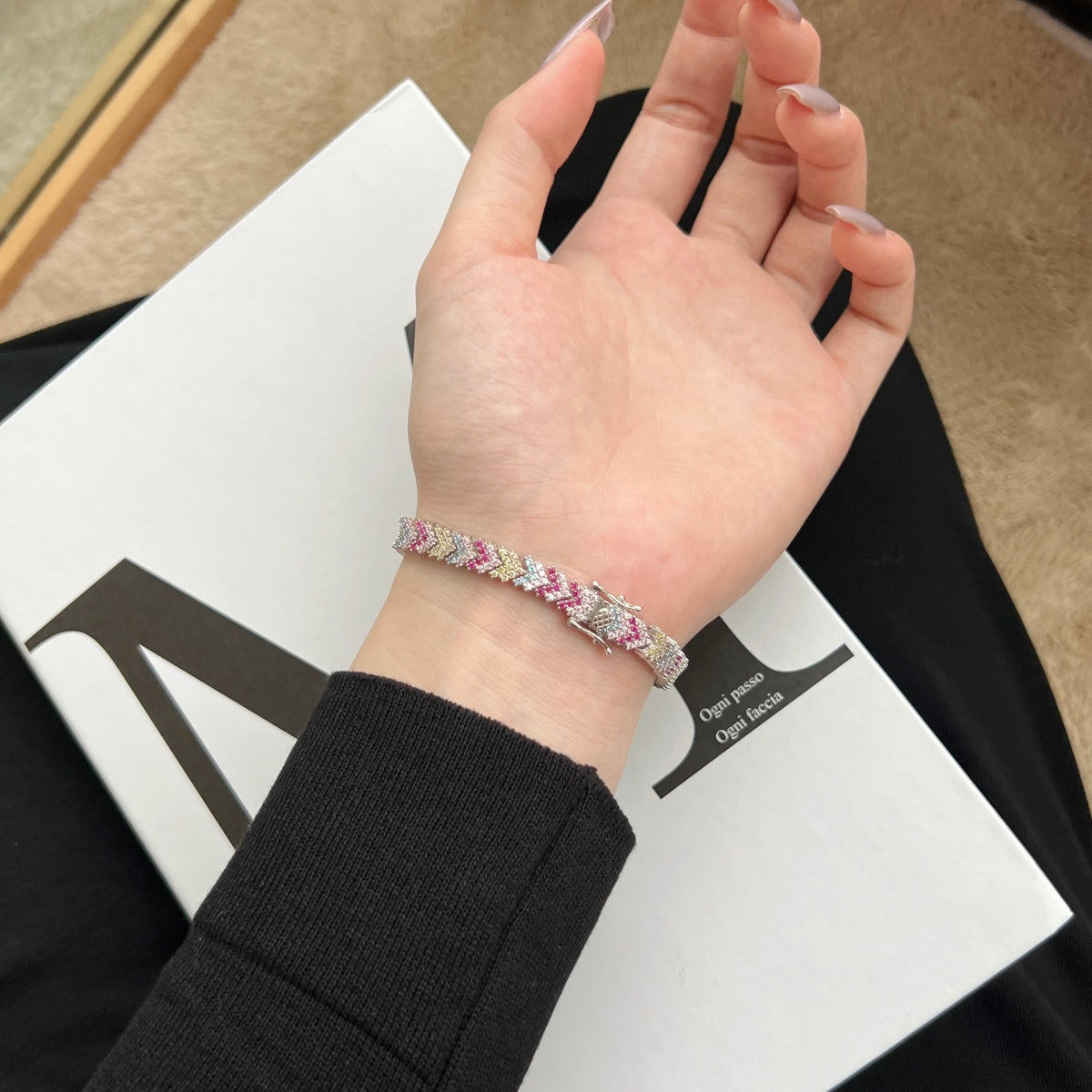 [Rosla]Ornate Sparkling Round Cut Party Bracelet