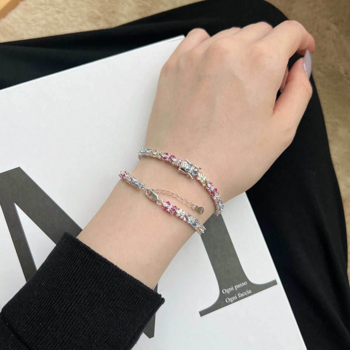 [Rosla]Radiant Colorful Emerald Cut Party Bracelet