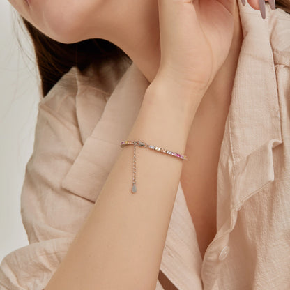 [Rosla]Delicate Romantic Heart Shape Lover Bracelet