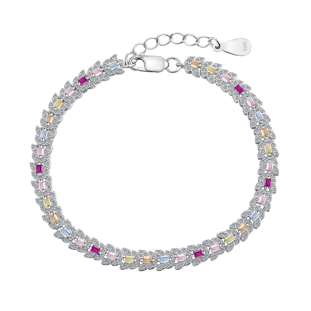 [Rosla]Delicate Colorful Multi Cut Daily Bracelet