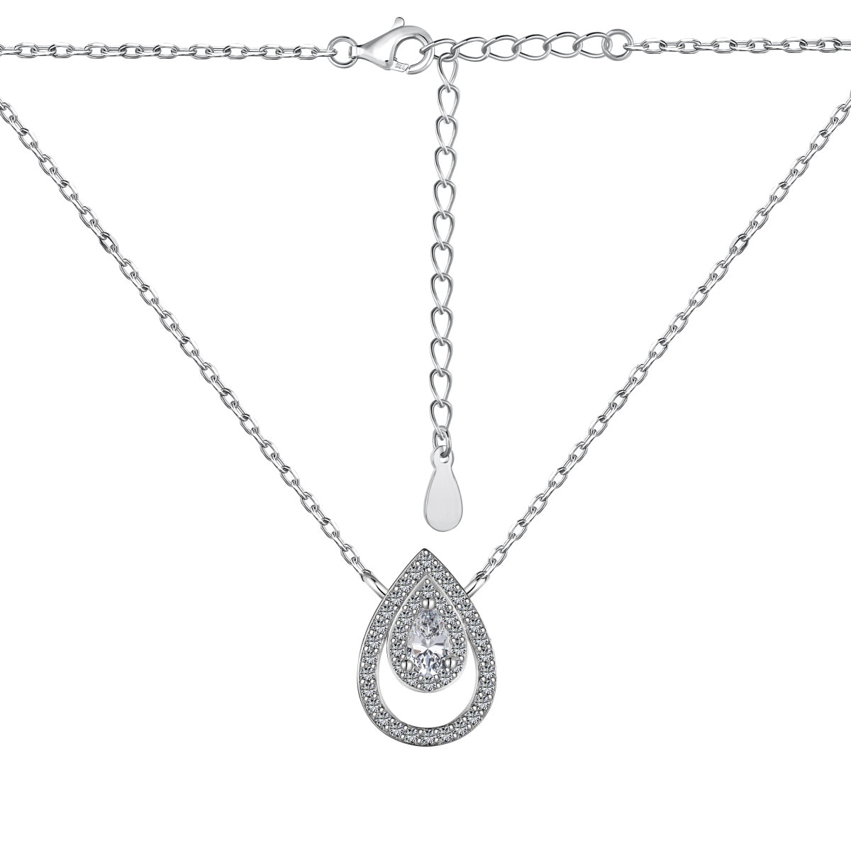 [Rosla]Sparkling Pear Cut Necklace