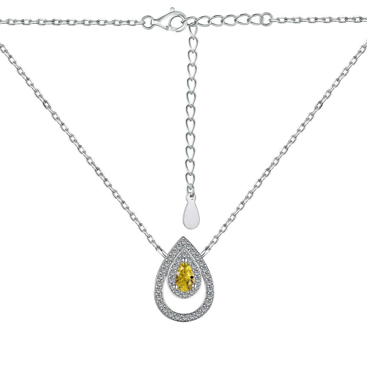 [Rosla]Sparkling Pear Cut Necklace