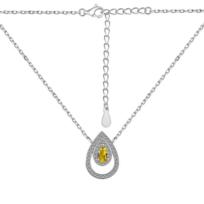 [Rosla]Sparkling Pear Cut Necklace