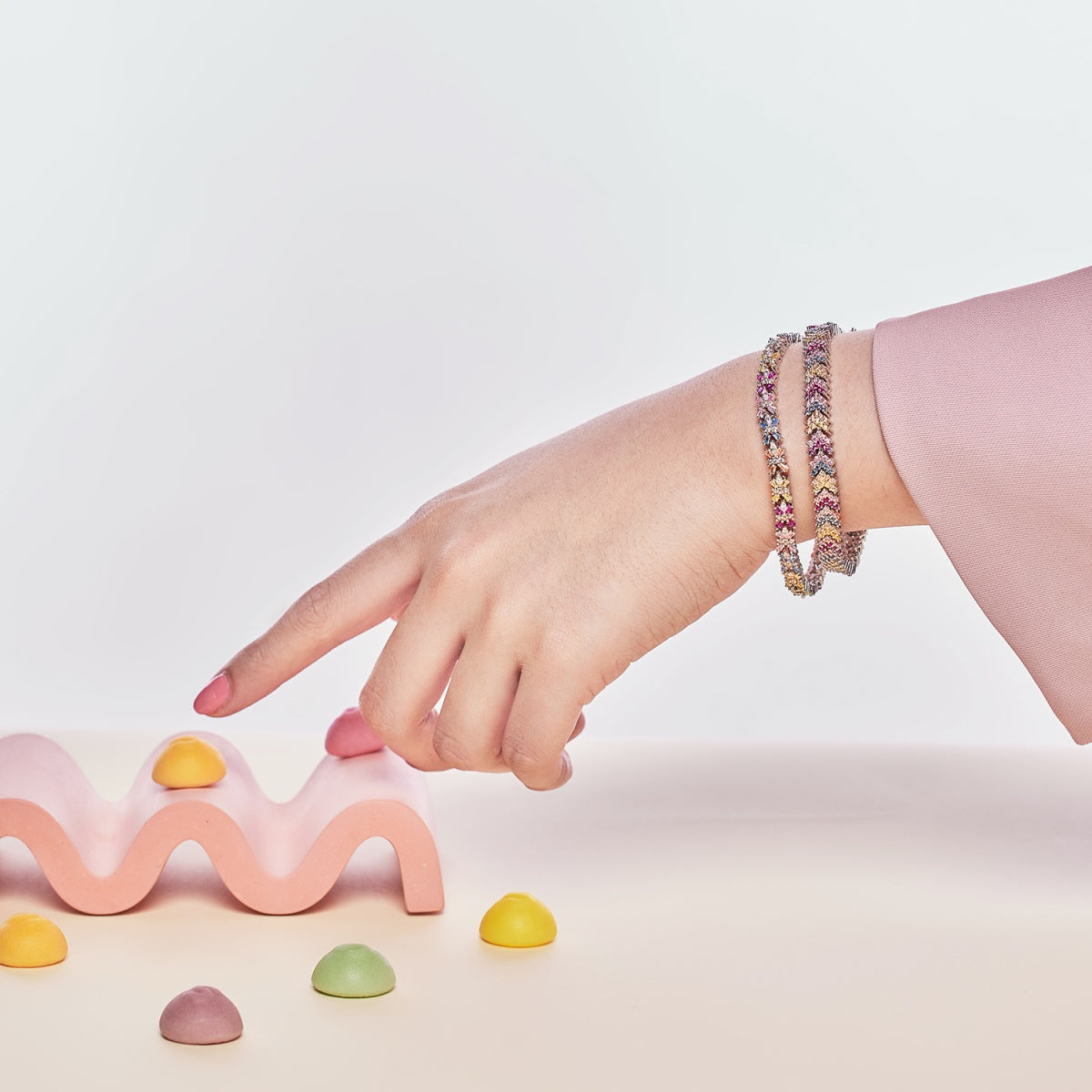 [Rosla]Radiant Colorful Emerald Cut Party Bracelet